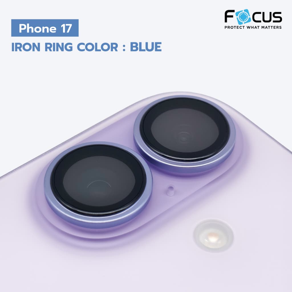 Focus กระจกเลนส์กล้อง ไทเทเนียมผิวด้าน กันรอย for iPhone 17 Pro Max Air 16e 17e รูปที่ 7