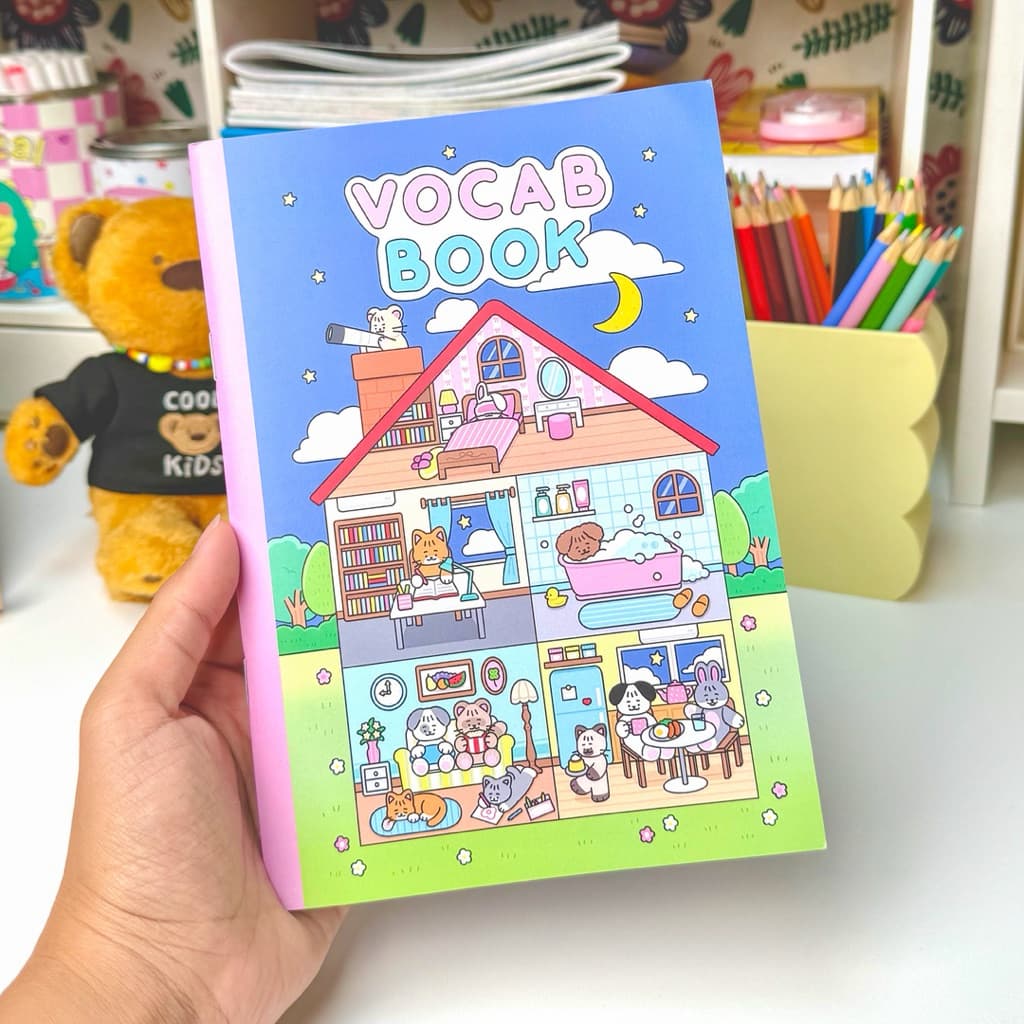 Vocab book สมุดจดคำศัพท์ 1000+ คำ พิมพ์สีทุกหน้า! รูปที่ 1