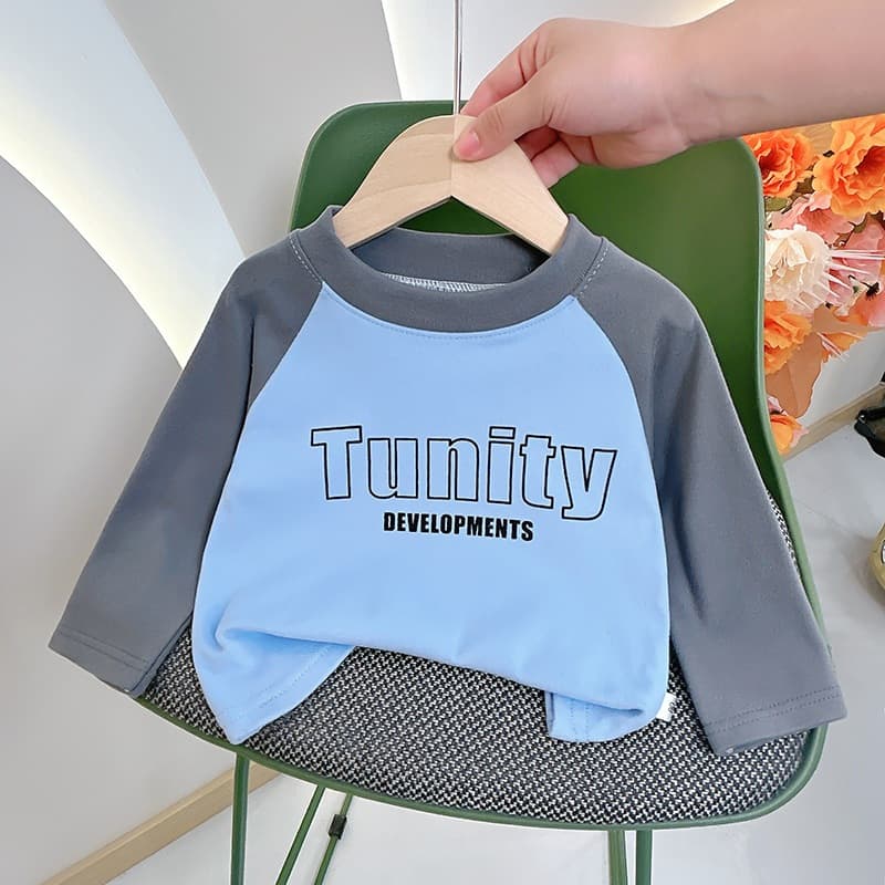เสื้อยืดแขนยาวเด็ก เสื้อแขนยาวเด็ก ผ้านุ่ม ใส่สบาย พิมพ์ลาย มีหลายสีให้เลือก รูปที่ 6