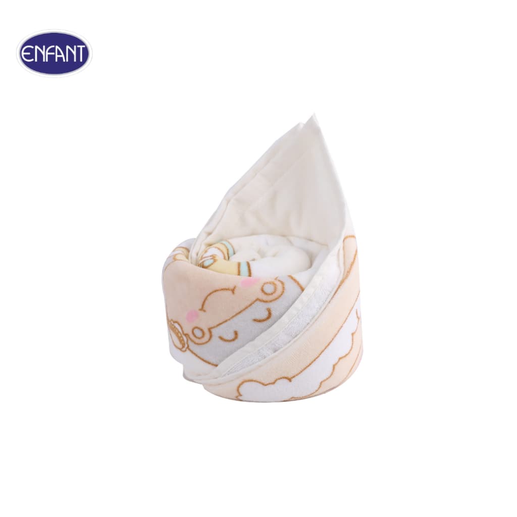ENFANT ผ้าขนหนู ลายน้องฮิปโป สีครีม ขนาด 15x30 นิ้ว รูปที่ 4