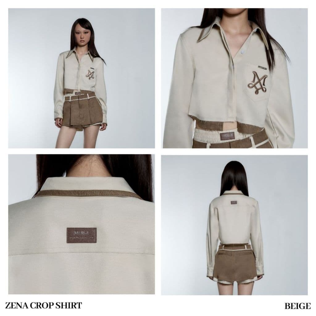 Merge Official - Zena Crop Shirt รูปที่ 4