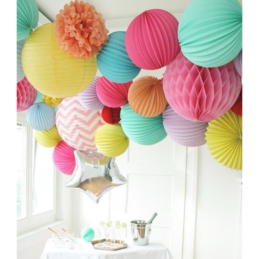 ดอกไม้กระดาษ ตกแต่ง งานรื่นเริง ดอกไม้ DIY รูปที่ 6