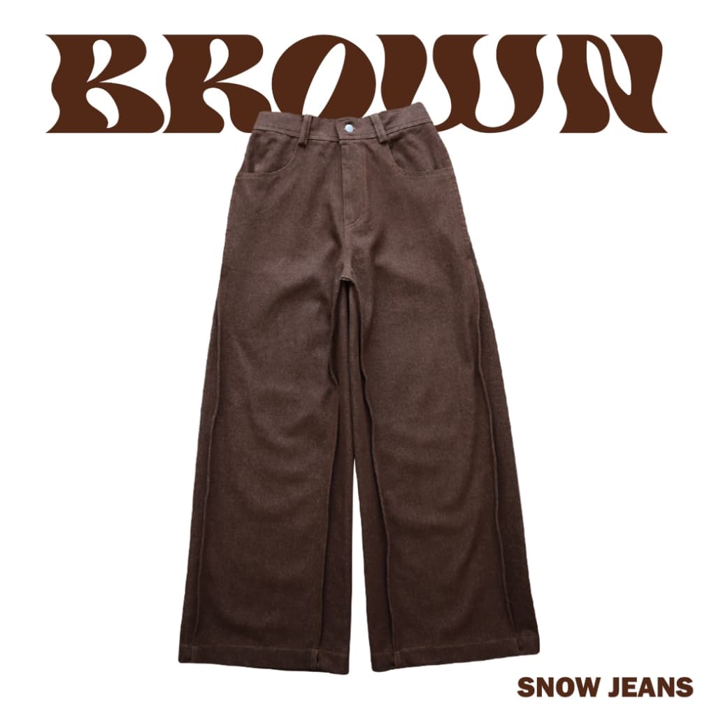 JAMANBKK / SNOW JEANS / กางเกงยีนส์ขากระบอกกว้าง รูปที่ 8
