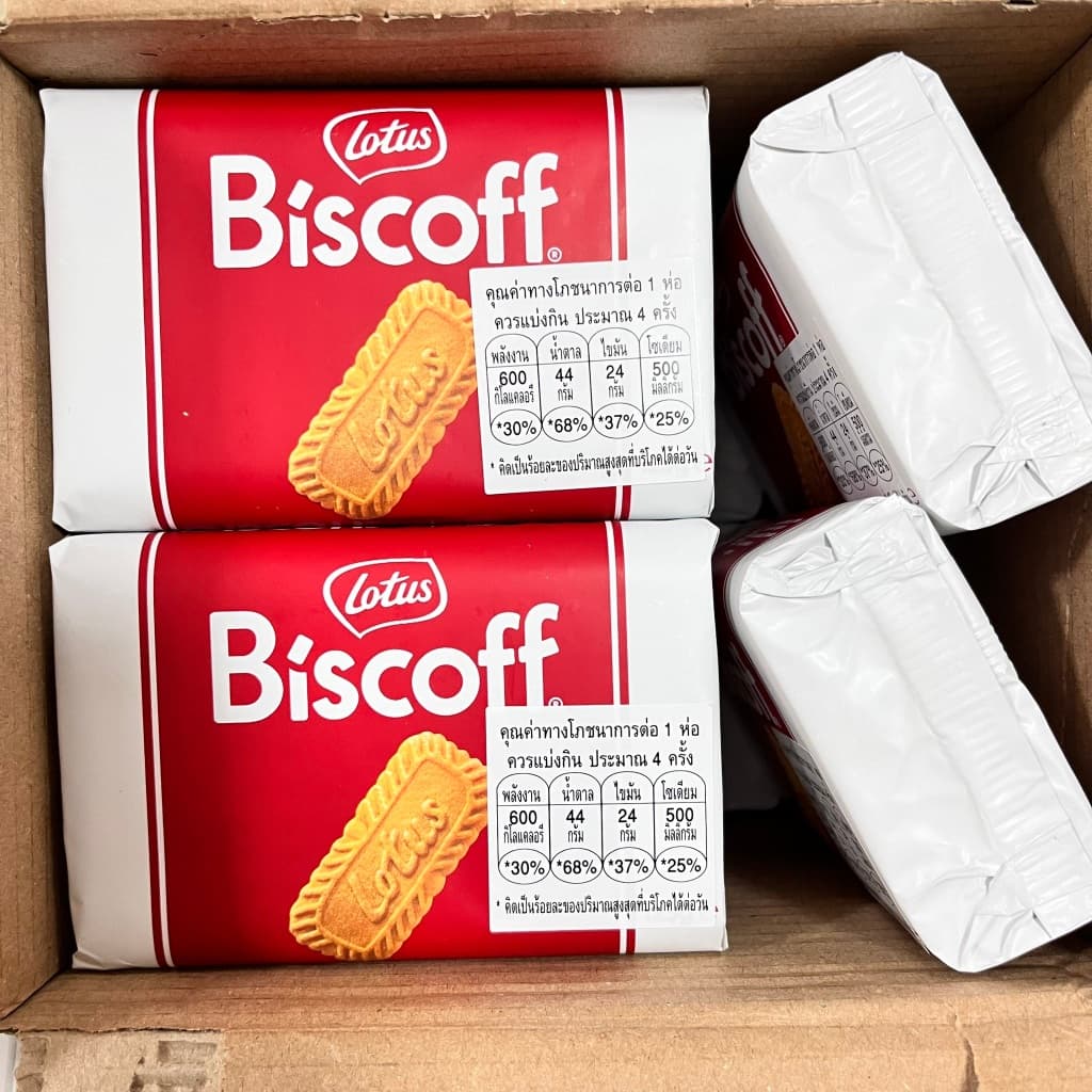 โลตัส บิสคอฟ คาราเมลไลซ์ บิสกิต 125g. Biscoff Caramelised Biscuit Lotus Brand แพ็ค 16 ชิ้น สำหรับรับประทานเป็นอาหารว่าง รูปที่ 8