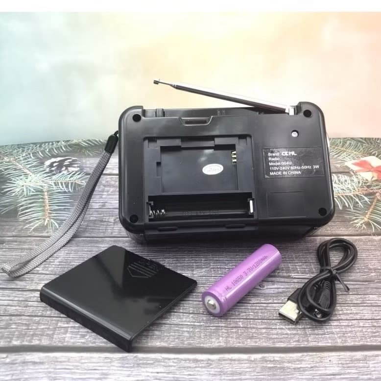 CKLวิทยุรุ่น004U รองรับUSB/Micro USB/FM-AM ขนาดพกพาสะดวก ชารจ์เก็บไฟในตัวได้ ใช้งานง่าย รูปที่ 3