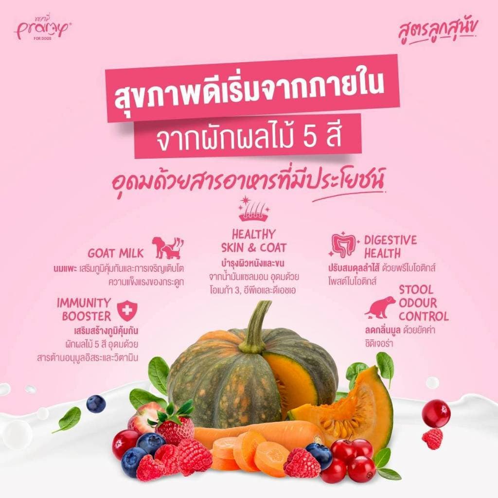 Pramy อาหารเม็ดพรามี่ สำหรับสุนัข สูตรเน้นเนื้อแท้ โปรตีนสูง เสริมสร้างสุขภาพแบบรอบด้าน ขนาด 8-10kg / Pramy Dog รูปที่ 9
