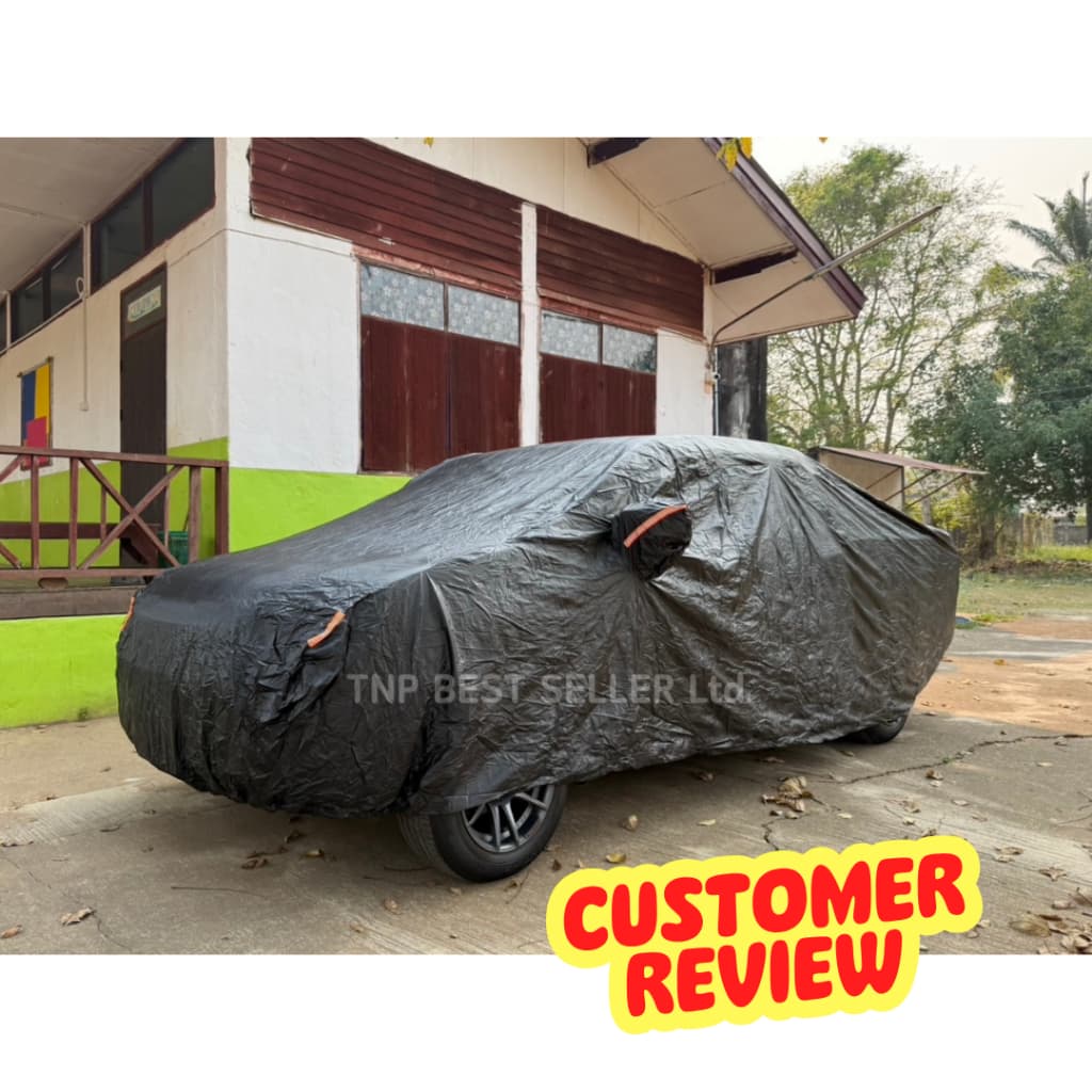 ผ้าคลุมรถToyota Vios ผ้าหนาทนทาน มียางรัด4มุมกันปลิว สีไม่หลุดลอกติดรถ ผุ้ผลิตไทย รูปที่ 3