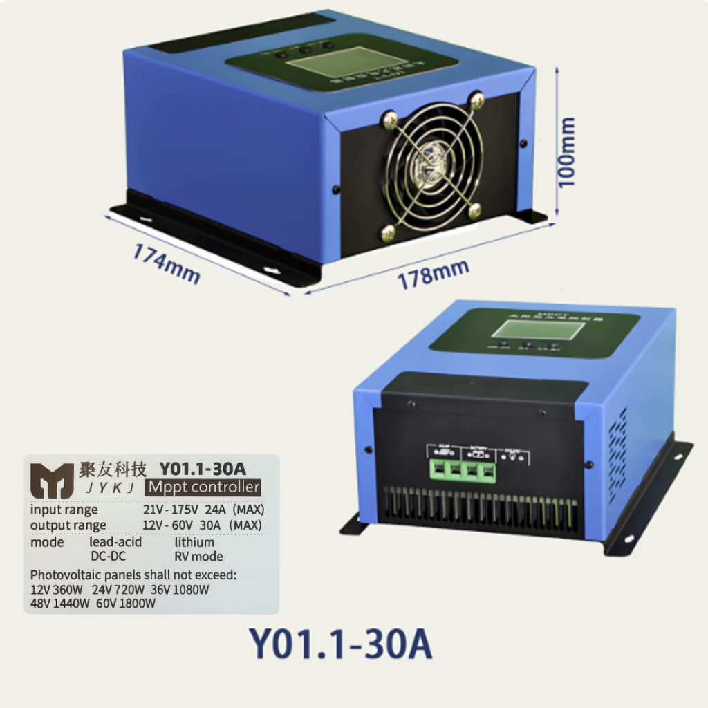 MPPT DC-DC 12V/24V/36V/48V MPPT โซล่าชาร์จเจอร์ ลิมิตกระแสได้ ช่วยให้แบตไม่บวม รูปที่ 5
