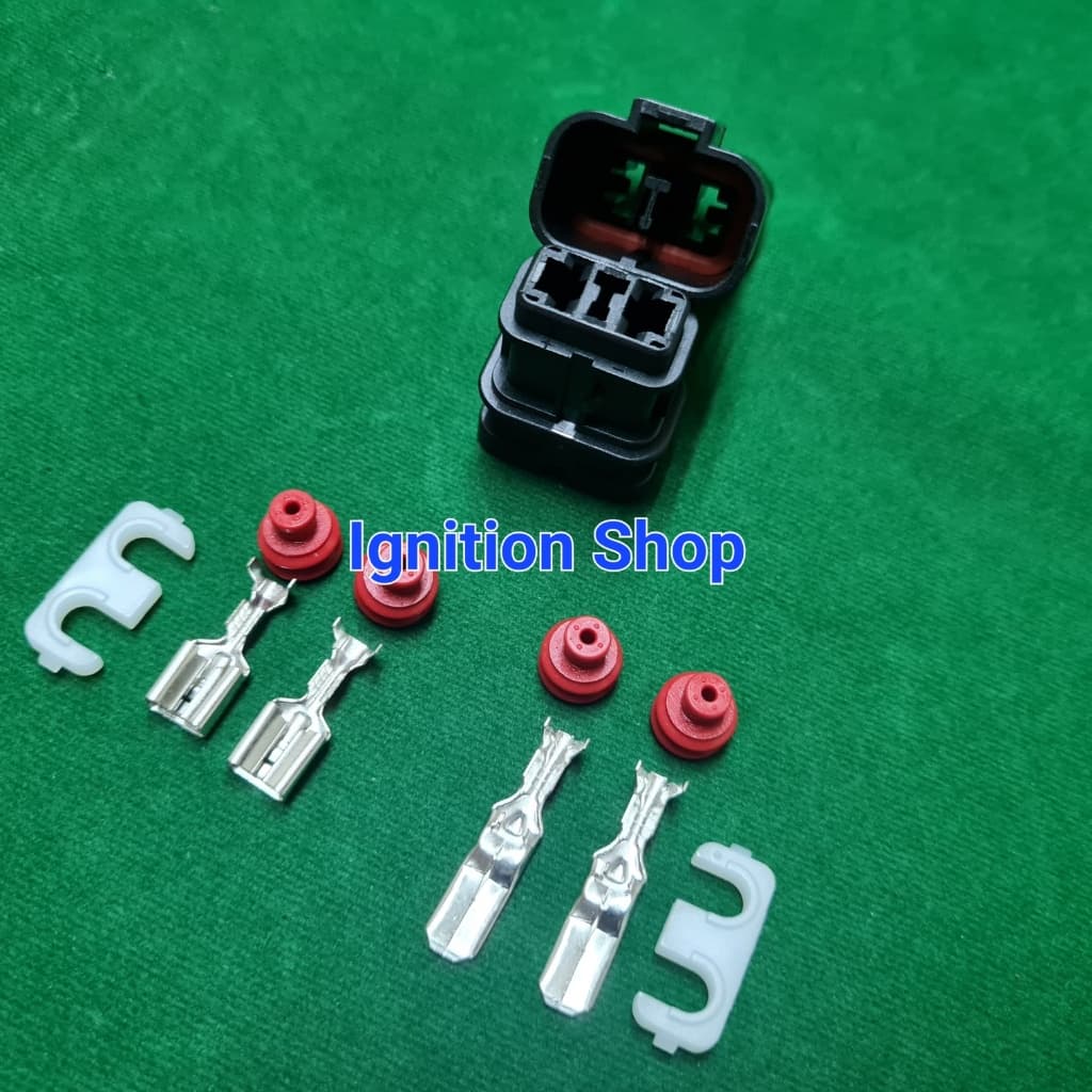 ปลั๊กมอเตอร์พัดลมหม้อน้ำ มอเตอร์พัดลมแอร์ Honda ตัวผู้ ตัวเมีย พร้อมขั้วต่อและลูกยาง รูปที่ 5