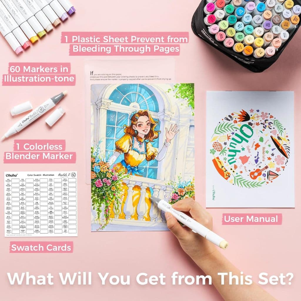 FOLIO ART : Ohuhu Marker เซต Illustrations 60 สี รหัส 90581 รูปที่ 7
