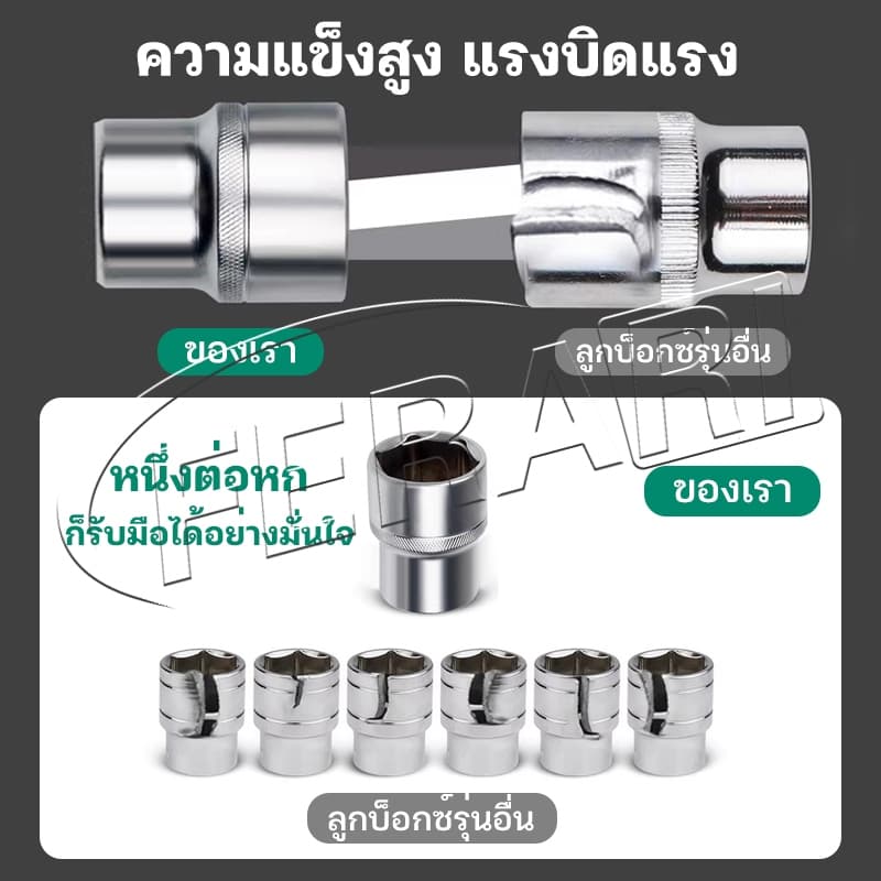 ชุดเครื่องมือ บล็อกชุด ชุดเครื่องมือช่าง ผลิตจากวัสดุ CR-V 66ชิ้น ชุดเครื่องมือมืออาชีพ ชุดประแจซ่อมรถ รูปที่ 3
