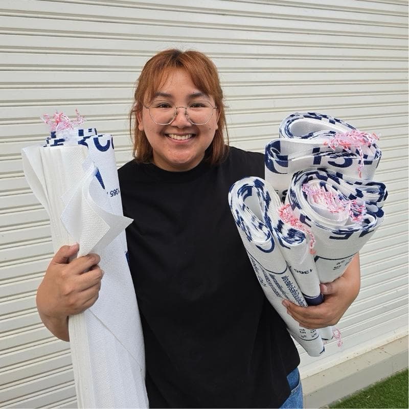 กระสอบปุ๋ย 50 กก. คละแบบ หนานุ่ม ทนแดด ทนน้ำ กระสอบคละแบบ เหมาะใส่ข้าวเปลือก ปุ๋ย และอาหารสัตว์ รูปที่ 5