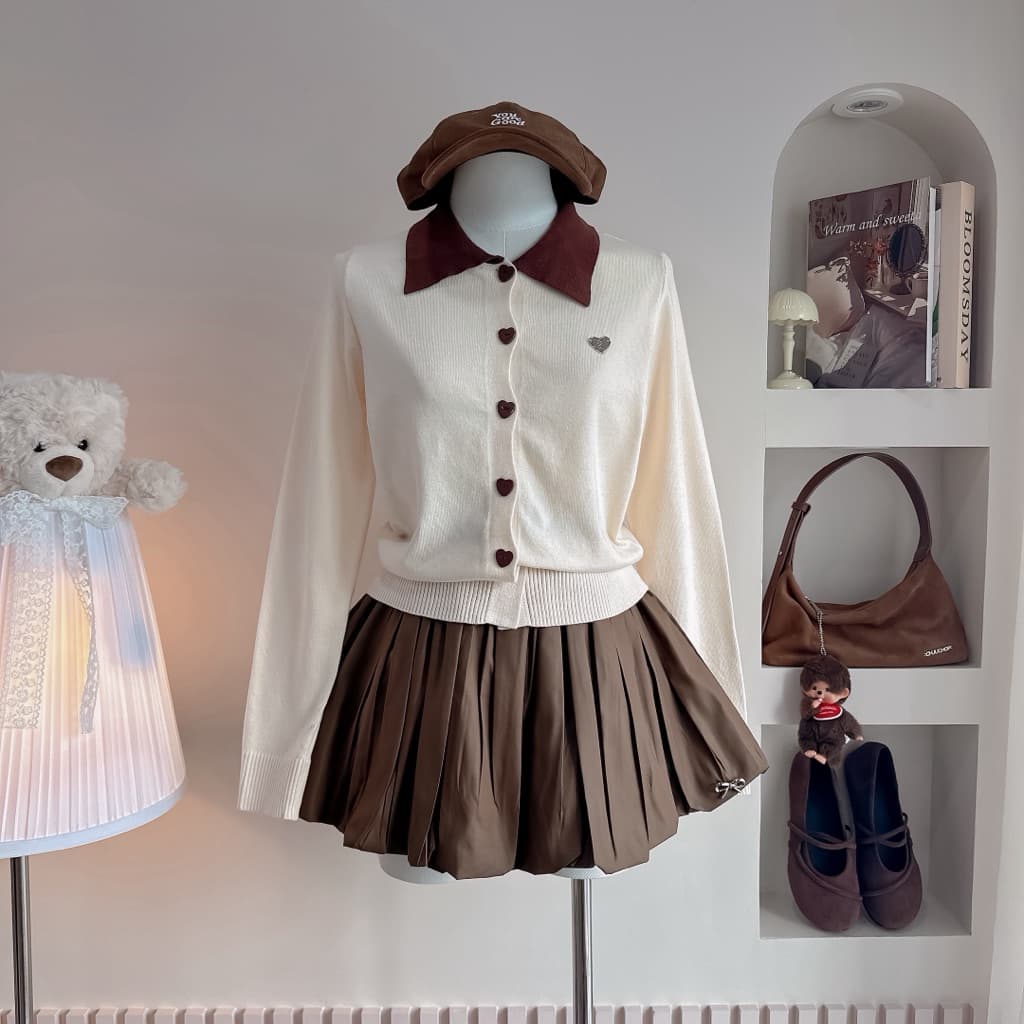 Cardigan Pastel ชุดเสื้อคาร์ดิแกนสีพาสเทล แมทกระโปรง รูปที่ 5