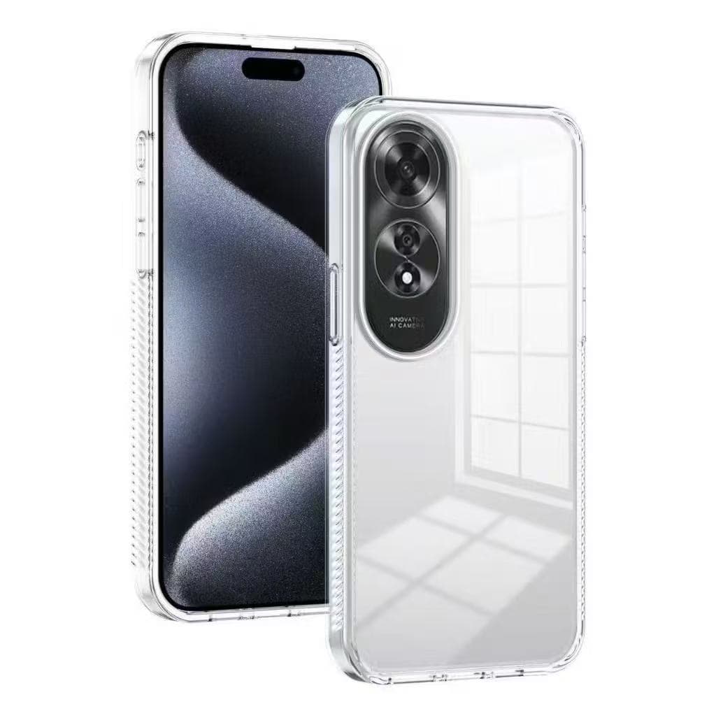 เคสกันกระแทก เคสใส แข็ง สำหรับOppo A5I A3 A3X A3Pro A60 A18 A38 A78 A58 5G A17 A17K A58 4G A98 A79 Reno11F รูปที่ 3