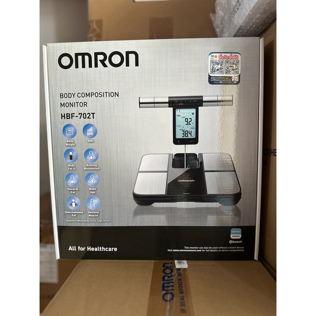 Omron เครื่องวัดองค์ประกอบร่างกาย /เครื่องชั่งน้ำหนักวัดไขมัน รุ่น HBF-702T รับประกันศูนย์ รูปที่ 1