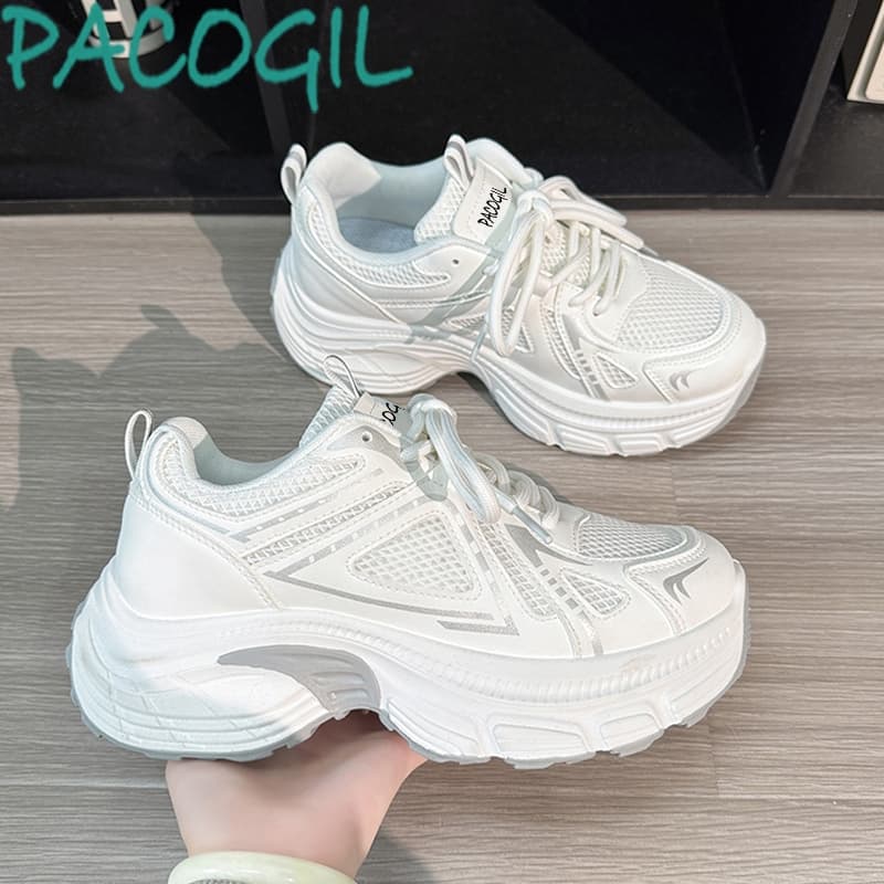 รองเท้าเกาหลี ไซส์ใหญ่ 36-42 - รองเท้าสนีกเกอร์น้ำหนักเบา ใส่ได้ทุกวัน สบายเท้า สำหรับสตรีเท้ากว้าง ใส่เดินนานไม่เมื่อย รูปที่ 5