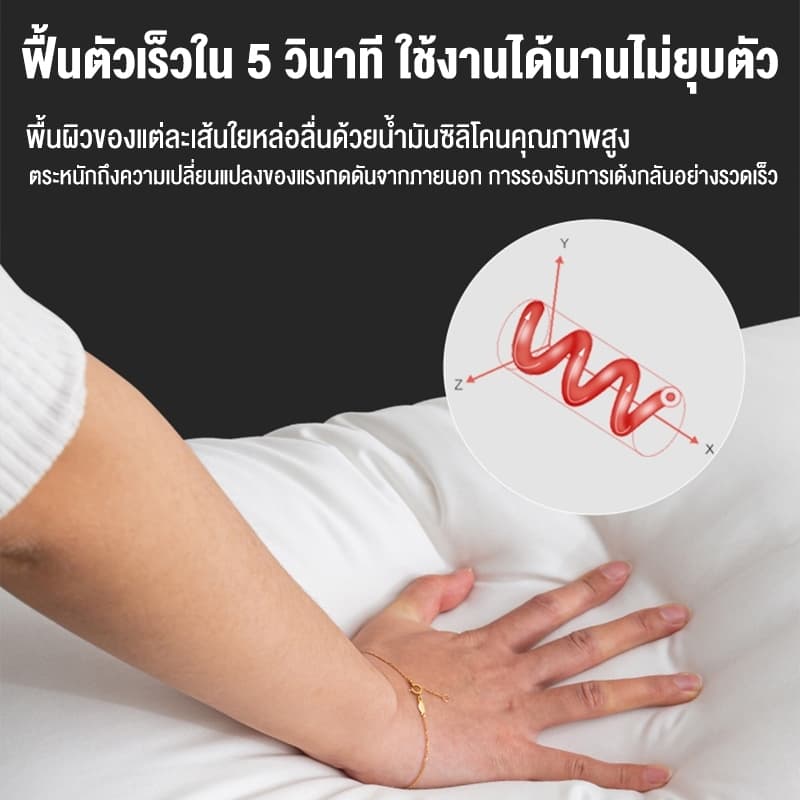 QM หมอน หมอนหนุนสุขภาพ หมอนหนุน เลือกได้ 6 สี หมอนโรงแรม 5ดาว สบายนุ่มนวล ไม่เสียรูปหลังนอนนาน แก้ปวดคอ 600/1400G รูปที่ 9