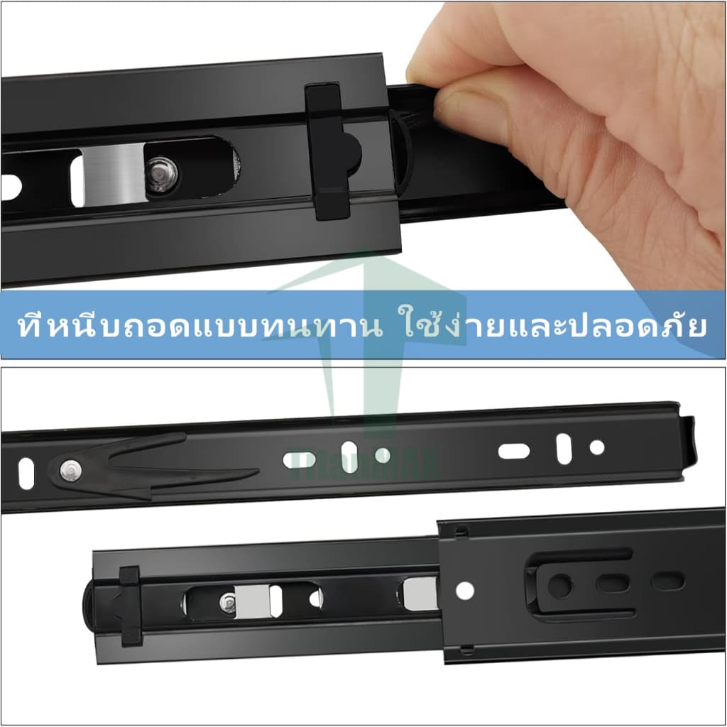 รางลิ้นชัก ลูกปืน ปิดนุ่ม สีดำ ​​รางสไลด์เงียบ​​ ขนาด8.5นิ้ว-20นิ้ว รางสไลด์ ใช้สำหรับ ตู้ลิ้นชัก ตู้ รูปที่ 3