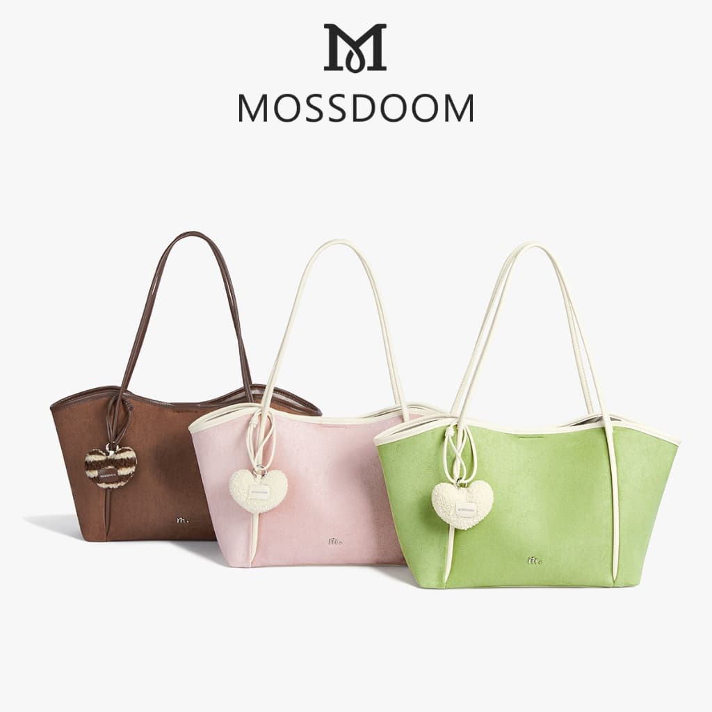 MOSSDOOM Vione Bag กระเป๋าสะพายไหล่ขนาดใหญ่ สำหรับผู้หญิง สีโดปามีน รูปที่ 4