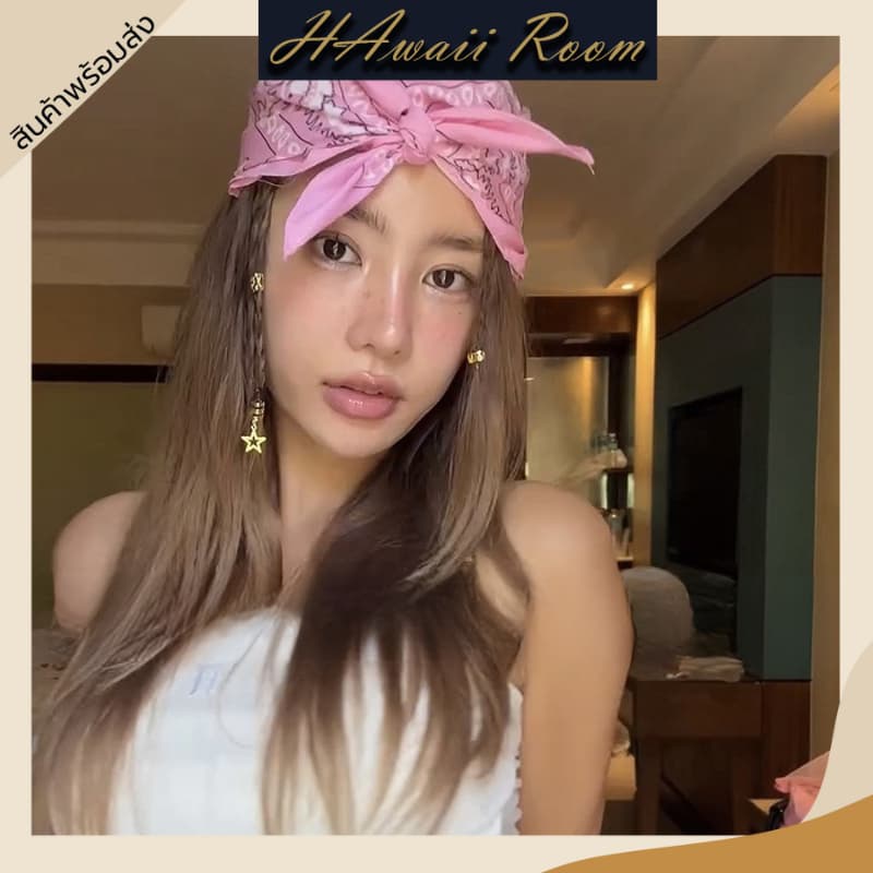hawaiiroom ผ้าเช็ดหน้าวินเทจ ผ้าเช็ดหน้ามัดย้อม ลายลูกน้ำ paisley cotton รูปที่ 6
