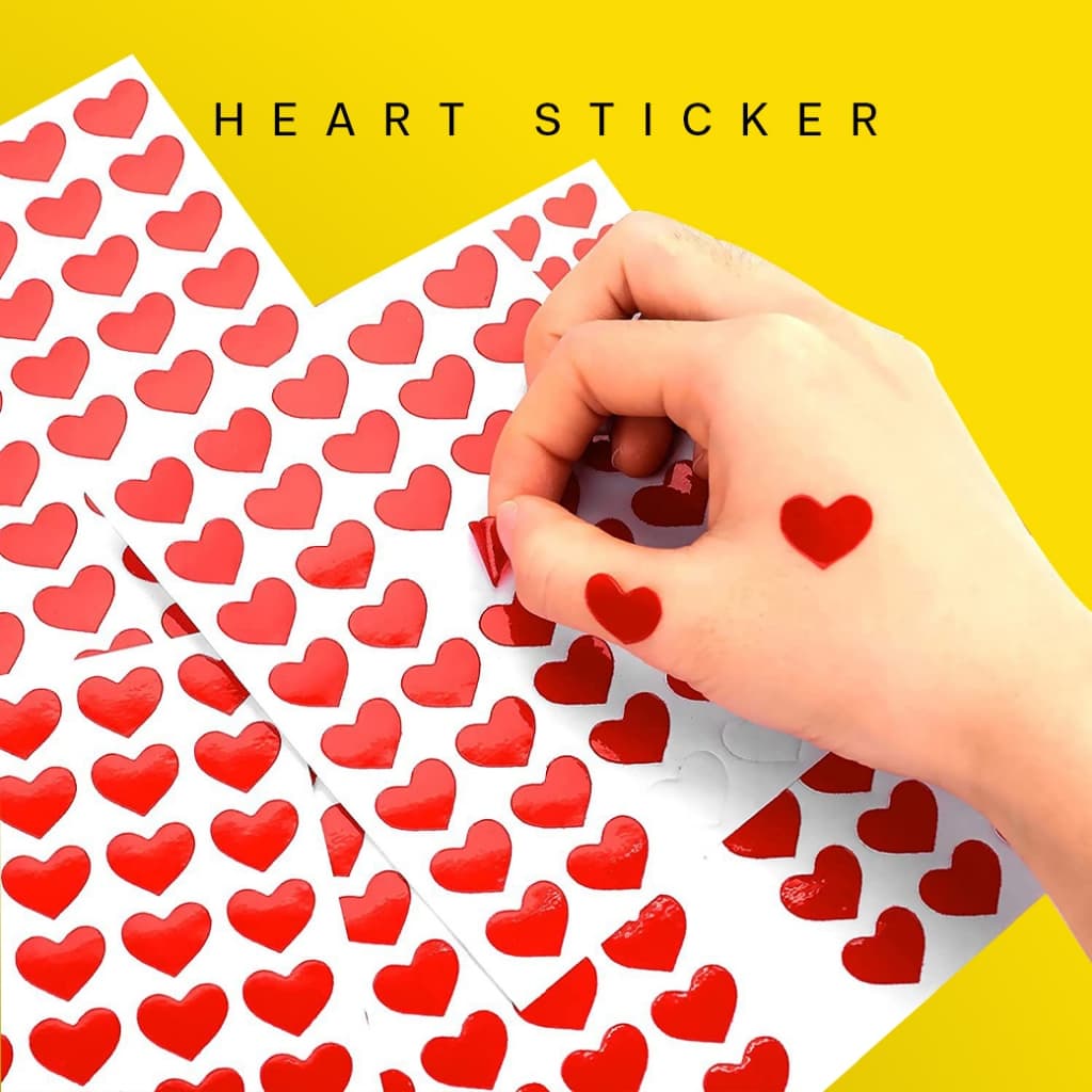 1แพ็ค10แผ่นสติ๊กเกอร์รูปหัวใจสติกเกอร์หัวใจ ราคาส่ง ตกแต่งDIY วาเลนไทน์ ปัจฉิม ไดคัท รูปที่ 3