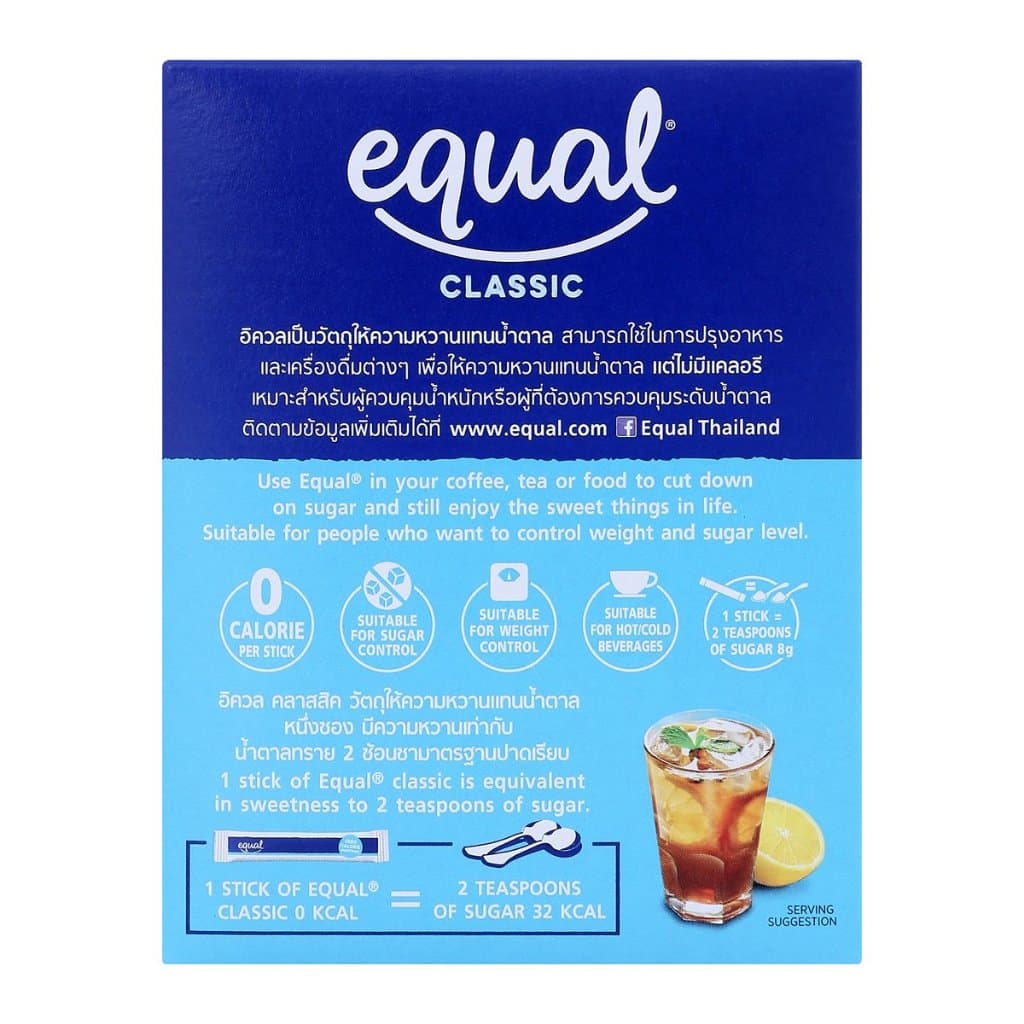 อิควล สารให้ความหวานแทนน้ำตาล 100 ก. แพ็ค 100 ซอง แถม กล่องด้วยจ้า EQUA Sweetener รูปที่ 4
