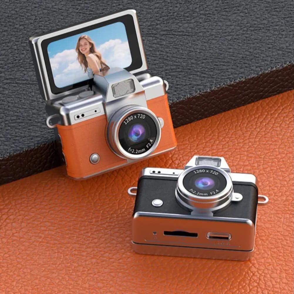 กล้องจิ๋ว Retro Mini Camera Full HD 1080P 2M กล้อง พวงกุญแจ ถ่ายวีดีโอ ถ่ายภาพ ได้ Digital Portable Pocket Cam รูปที่ 6