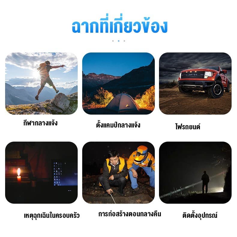 ไฟโซล่าเซลล์ 100,000W โซล่าเซลล์ สปอตไลท์พกพา โซล่าเซลล์USB สว่างมาก ไฟพกพาอเนกประสง ไฟฉุกเฉินในบ้านกันน้ำ ไฟแคมป์ปิ้ง รูปที่ 5