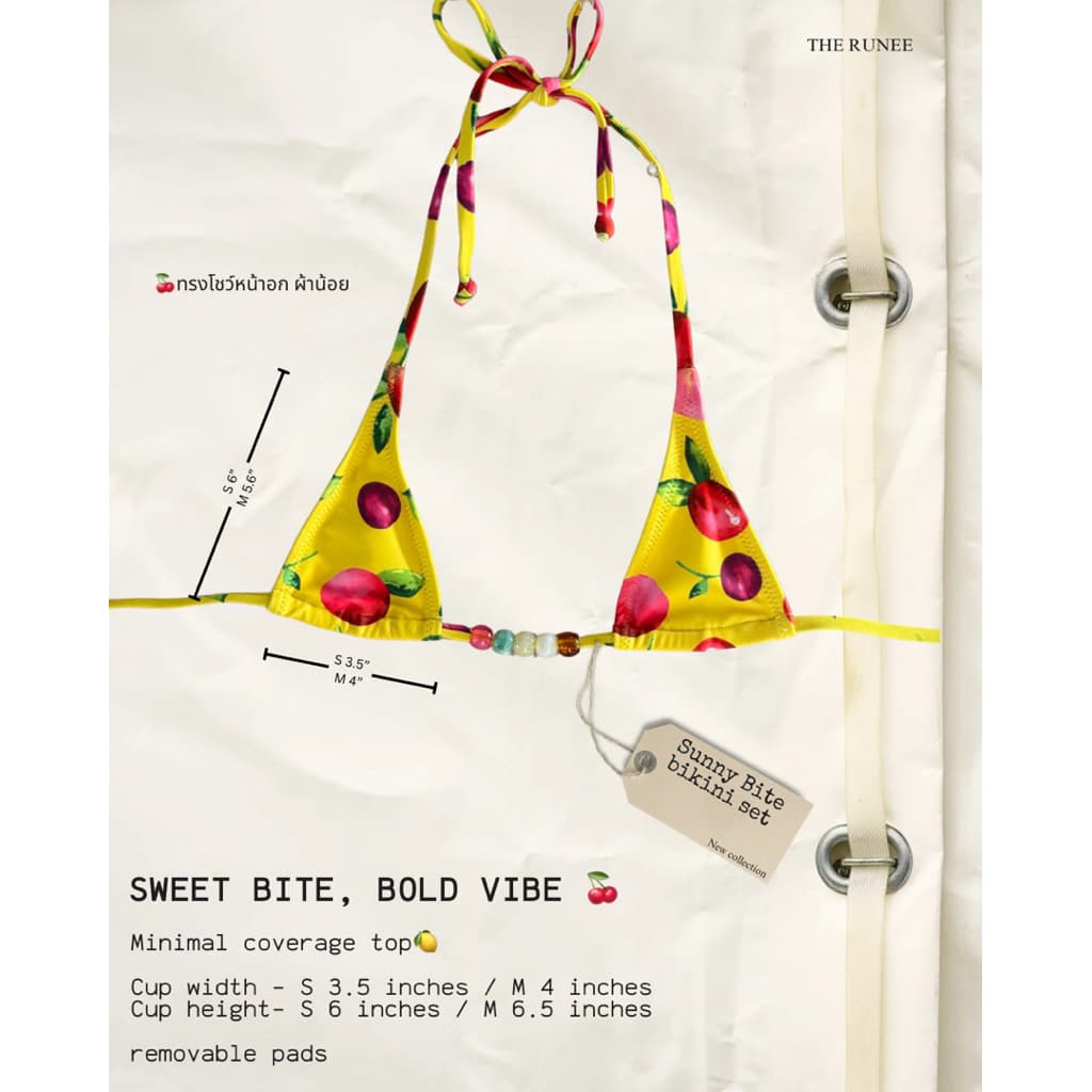 Sunny Bite Bikini Set Bra ทรงเล็ก รูปที่ 2