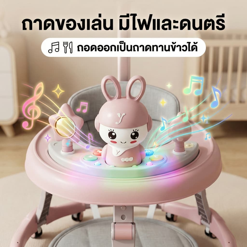 Beige รถหัดเดิน รถหัดเดินหน้ากระต่าย รถหัดเดินมีเสียง รถหัดเดินเด็ก6เดือน รถหัดเดินฮอต รูปที่ 7