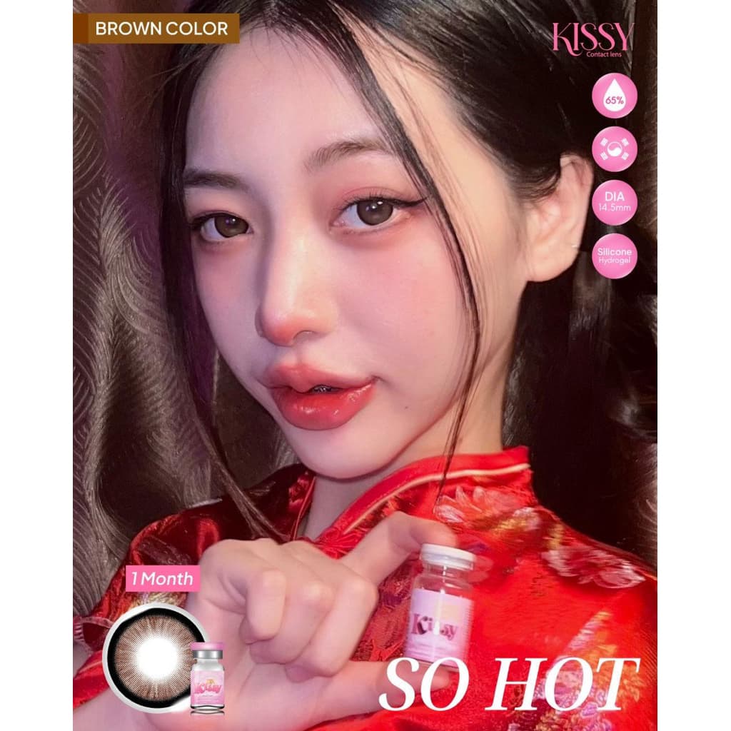 So hot gray black brown gray kissylens คอนเเทคเลนส์ค่าอมน้ำสูง Bigeye บิ๊กอาย คอนแทคเลนส์มีเลขจดแจ้งถูกต้อง รูปที่ 6