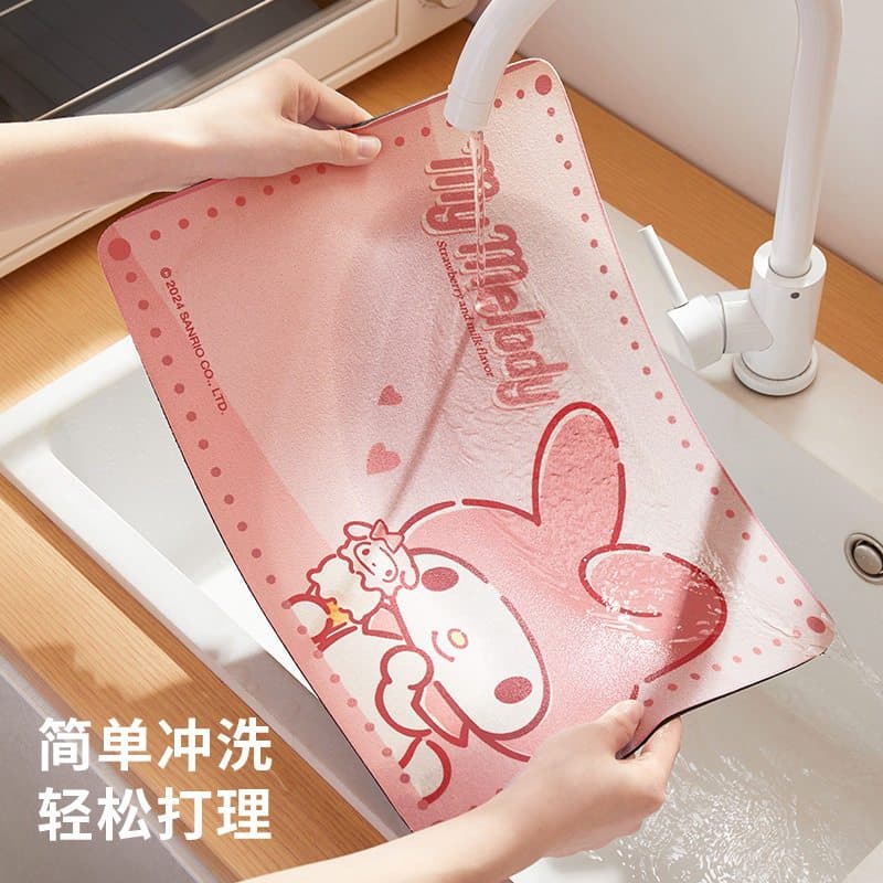 เสื่อฉนวน, เสื่อจานกันน้ํากันลื่น, Sanrio/Hello Kitty/My Melody แผ่นรองจานโต๊ะการ์ตูนป้องกันการลวก รูปที่ 7