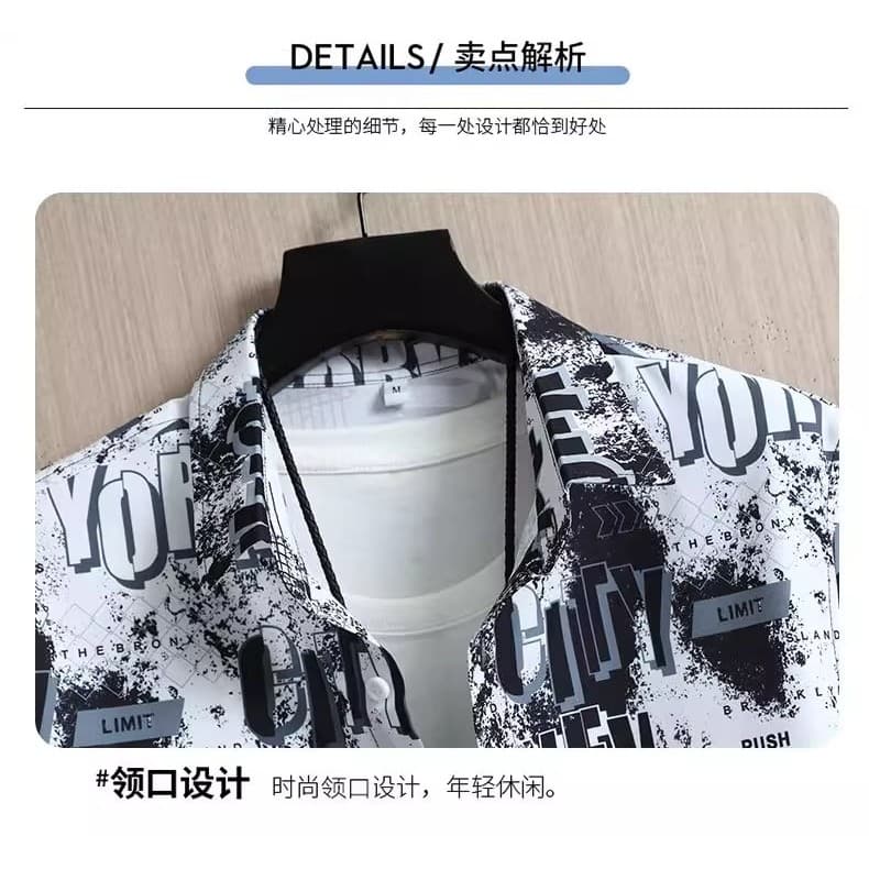 เสื้อเชิ้ตฮาวายสุภาพบุรุษเทศกาลดอกไม้ลายดอกไม้เสื้อสไตล์ฮาวาย รูปที่ 6
