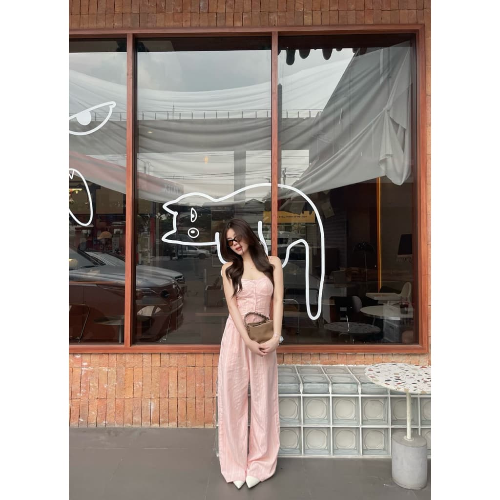 BEBELUGA - Betty pants กางเกงขากระบอก เอวยืด รูปที่ 3