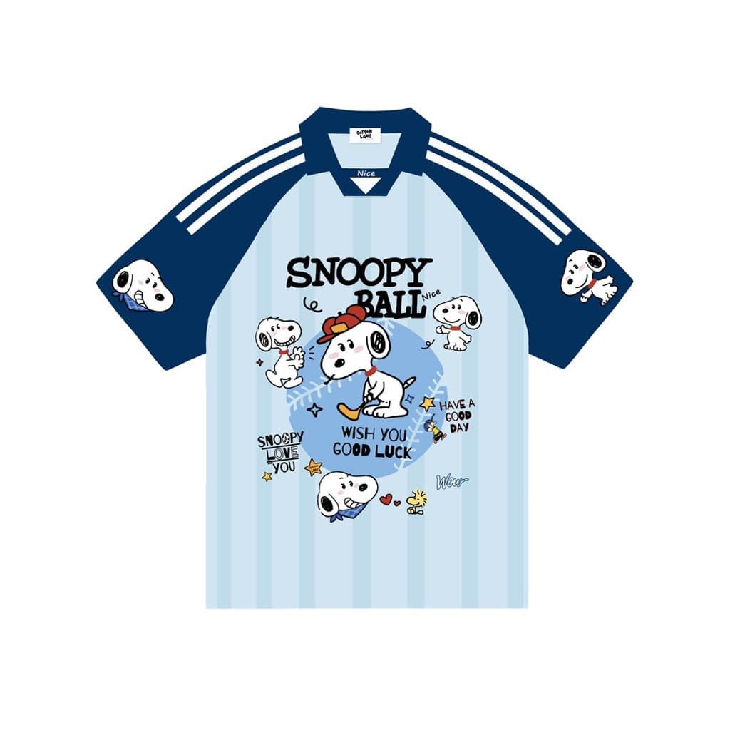 เสื้อยืดโอเวอร์ไซส์ Jersey ลายสนูปปี้ QL รูปที่ 5