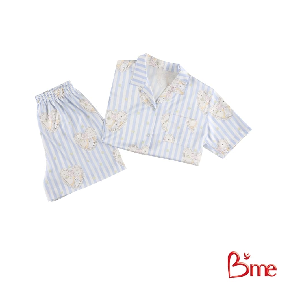 B'me ชุดนอนเสื้อแขนสั้นและกางเกงขาสั้น รุ่น ME8804 มี 4 สีโอลด์โรส สีเหลืองอ่อน สีฟ้า สีม่วงอ่อน รูปที่ 5