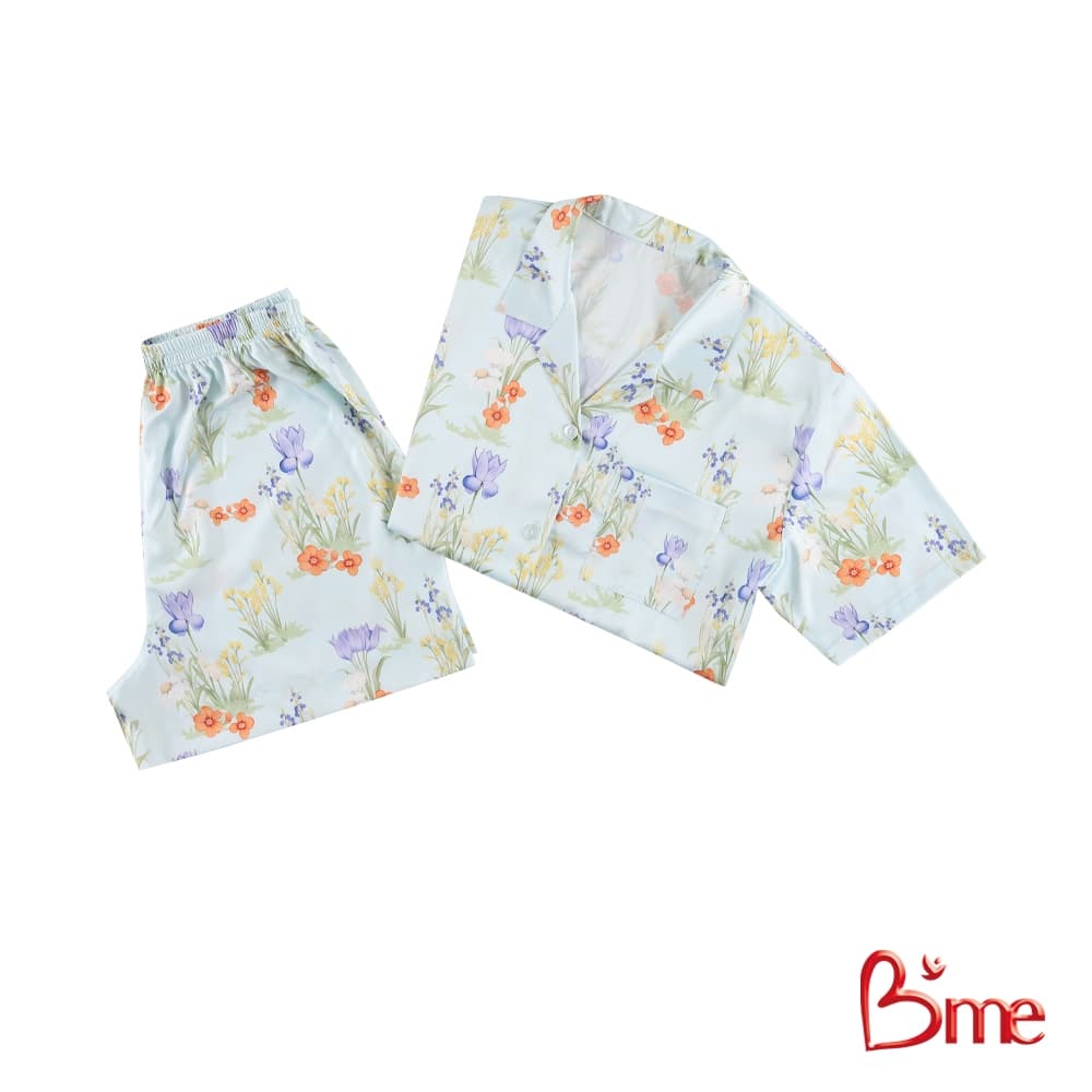 B'me ชุดนอนเสื้อแขนสั้นและกางเกงขาสั้น รุ่น ME8804 มี 4 สีโอลด์โรส สีเหลืองอ่อน สีฟ้า สีม่วงอ่อน รูปที่ 4