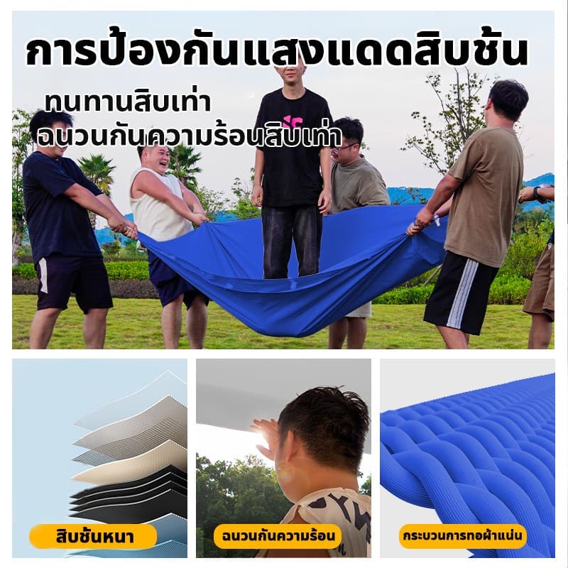 หนากว่า 20 เท่าเต้นท์จอดรถ ผ้าเต้นท์ กันลมและมั่นคง เต๊นจอดรถ พกพาสะดวก เต้นตลาดนัด เต๊นผ้าใบ เต็นท์พับ รูปที่ 2