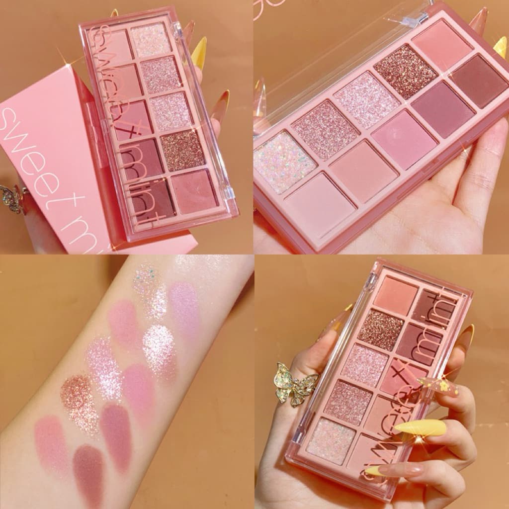 อายแชโดว์พาเลท เกาหลี ติดทน กันน้ำ โทนชมพูสายหวาน รูปที่ 2