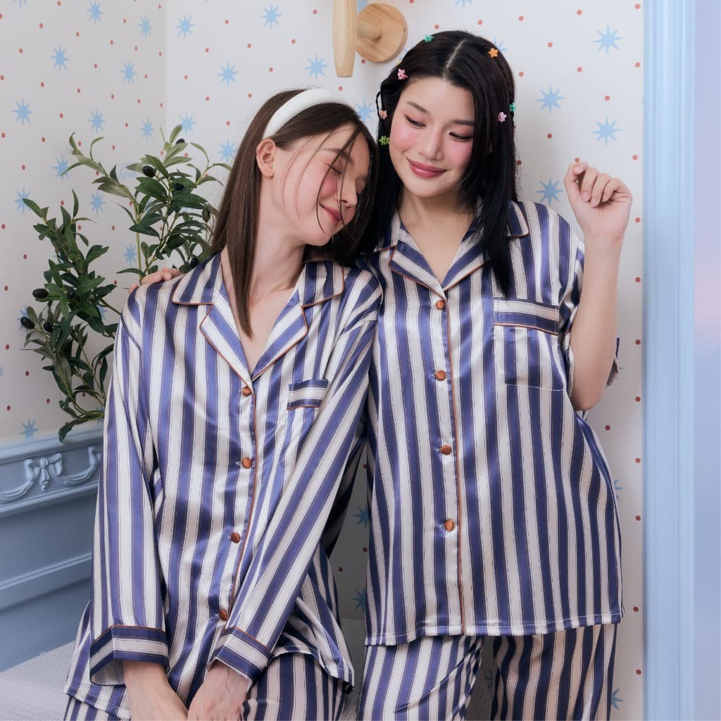 ชุดนอน Plussize ผ้าซาติน Vana ไซส์ใหญ่ 4XL หลับดี นุ่มเย็นสบาย | ชุดนอน เสื้อ กางเกง รูปที่ 7
