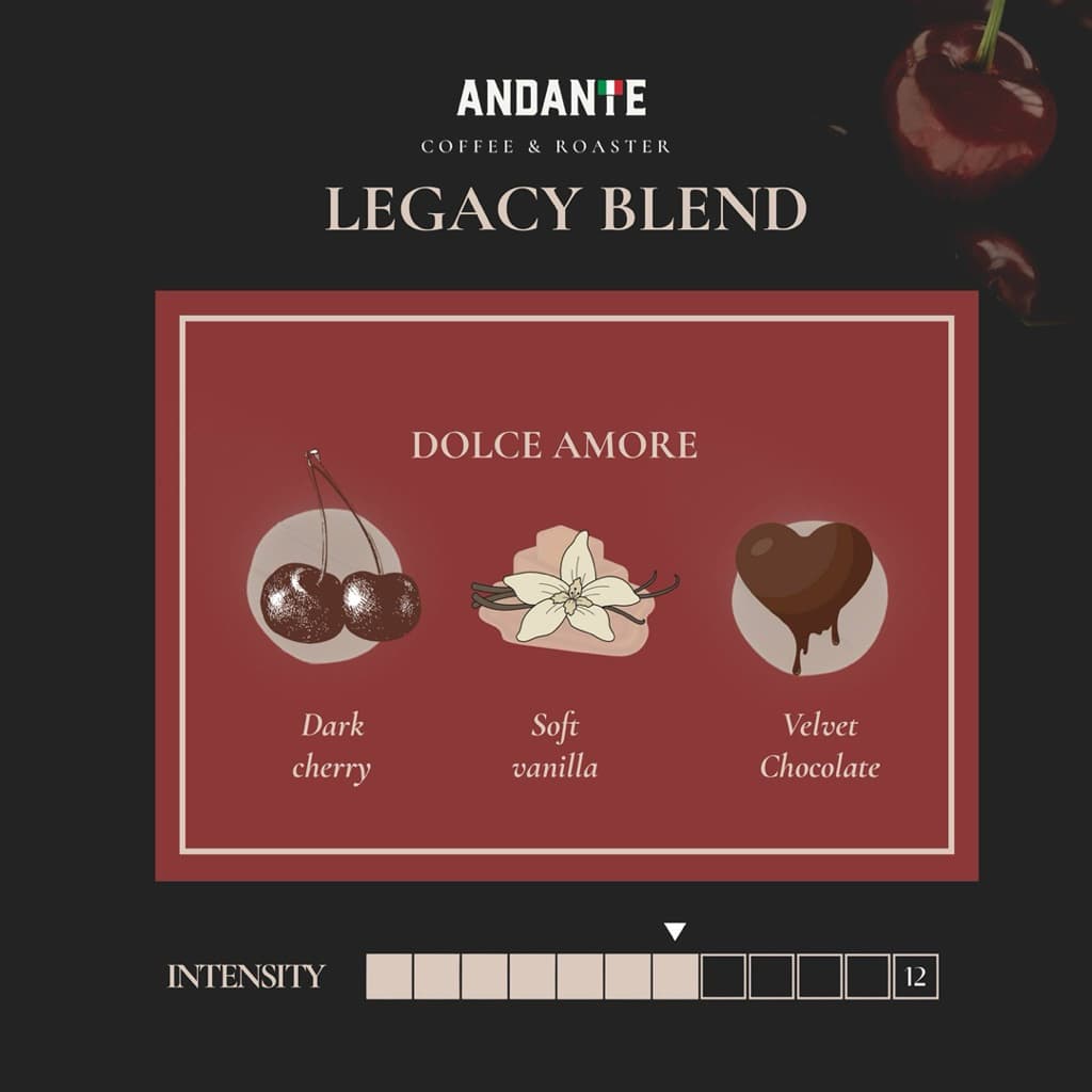 The Andante เมล็ดกาแฟคั่วกลาง เบลนด์พรีเมียม บ่มถังวิสกี้ Dolce Amore Blend refill bag รูปที่ 5