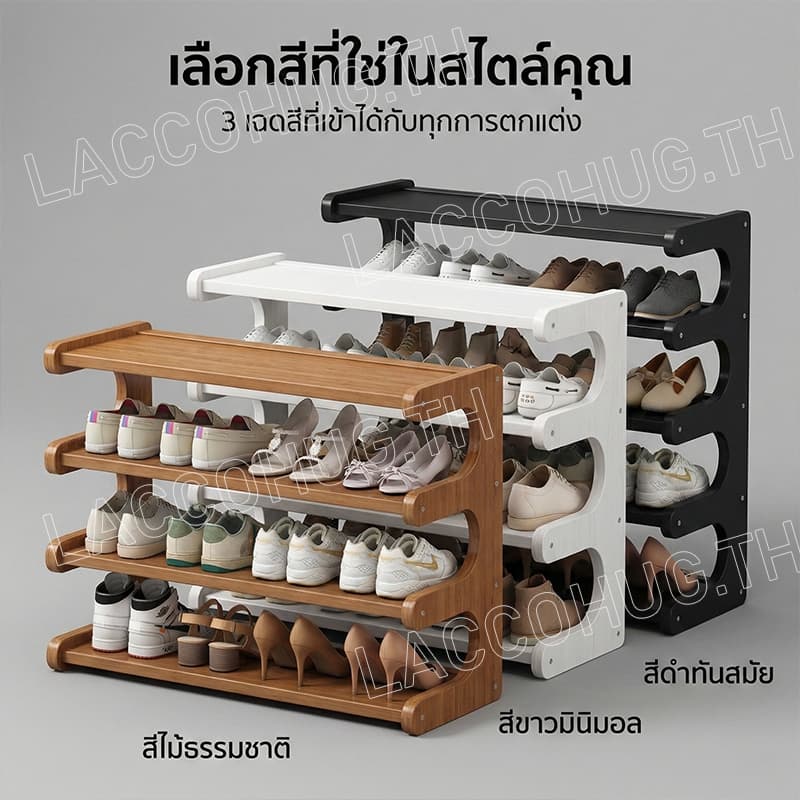 ชั้นวางรองเท้า ชั้นวางรองเท้ากันน้ํา สั่งตอนนี้เดินทางทันที! ประหยัดพื้นที่ รับน้ำหนักได้เยอะ กันน้ำกันแดด รูปที่ 9