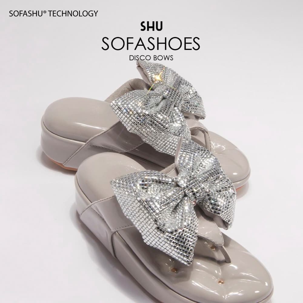 SHU SOFASHOES 2.5" DISCO BOWS รองเท้าแตะ รูปที่ 1