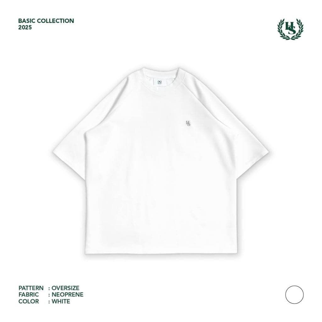 Highschool Basic Collection : Relax Comfy Neoprene slopesleeve Oversize เสื้อโอเวอร์ไซส์ - TPB06839 รูปที่ 4