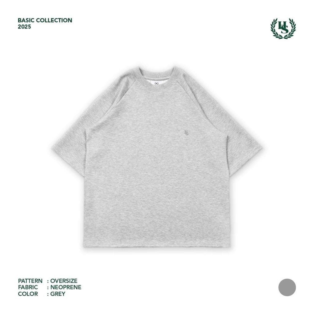 Highschool Basic Collection : Relax Comfy Neoprene slopesleeve Oversize เสื้อโอเวอร์ไซส์ - TPB06839 รูปที่ 5