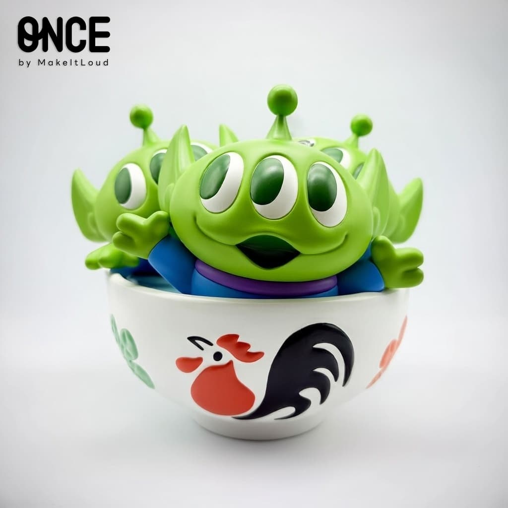 ONCE x ©Disney/Pixar Toy Story Aliens Collectible Figure Limited Edition Green Men ในชามตราไก่ ลิขสิทธิ์แท้ รูปที่ 6
