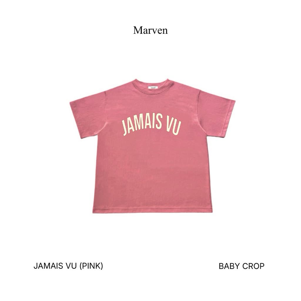 Marvenapparel - JAMAIS VU เสื้อยืดสกรีนลายทรง Baby crop / Oversized รูปที่ 4