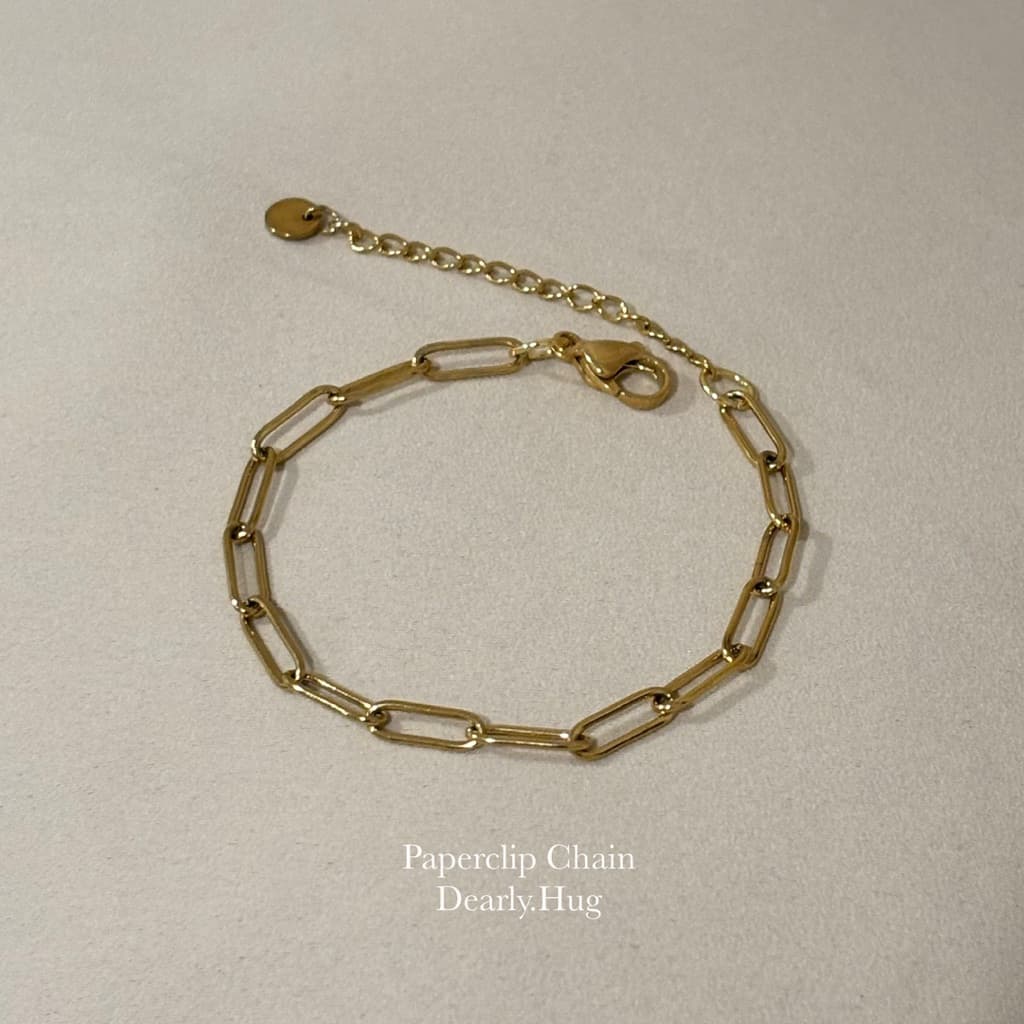 Dearly.Hug- Gold Braclet สีทอง สร้อยข้อมือสแตนเลส รูปที่ 6