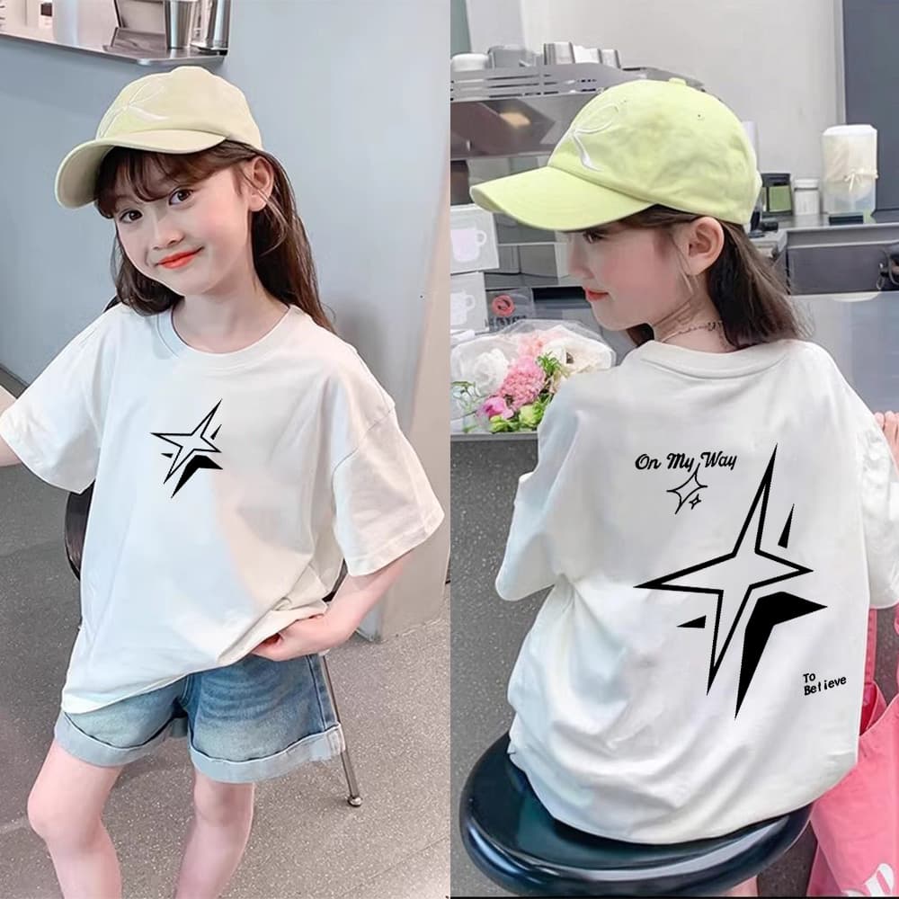 2026 COD เสื้อยืดเด็ก พิมพ์ลายการ์ตูนน่ารัก เสื้อยืดคอกลม เหมาะสำหรับเด็กอายุ 6-13 ปี Cotton 100 % K036 รูปที่ 8