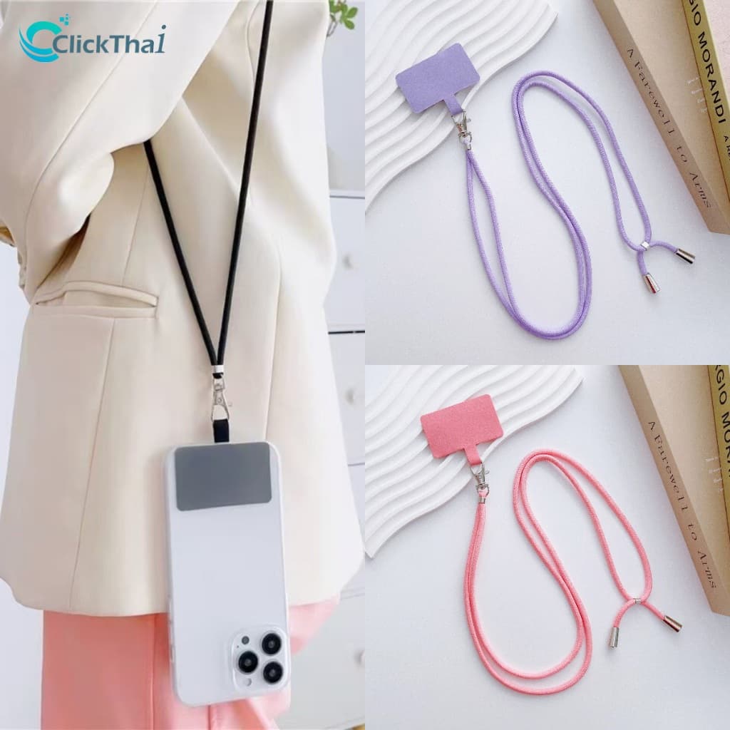 สายเชือกคล้องโทรศัพท์มือถือ ป้องกันการสูญหาย -cross Body Phone Case Lanyard No-hole Lanyard สายคล้องคอโทรศัพท์แบบปรับได้ รูปที่ 1